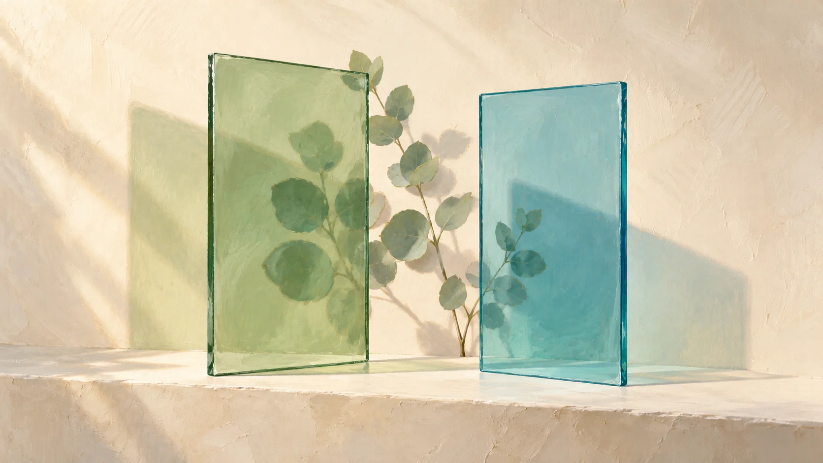 The same AI answers read differently through two tinted panes, like two AI visibility tools scoring one brand